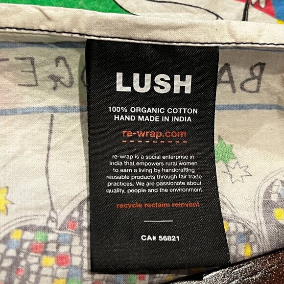 LUSH Limited Edition Scarf Bandana Knot Wrap‎ Organic Cotton 26" Square - Picture 2 of 10